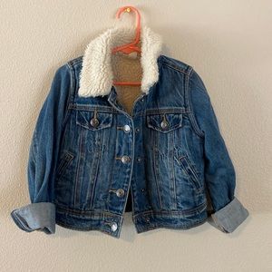 Cat and Jack fleece lined denim jacket